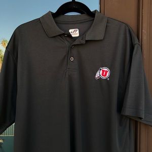 University of Utah Utes Charcoal Grey Logo Polo L